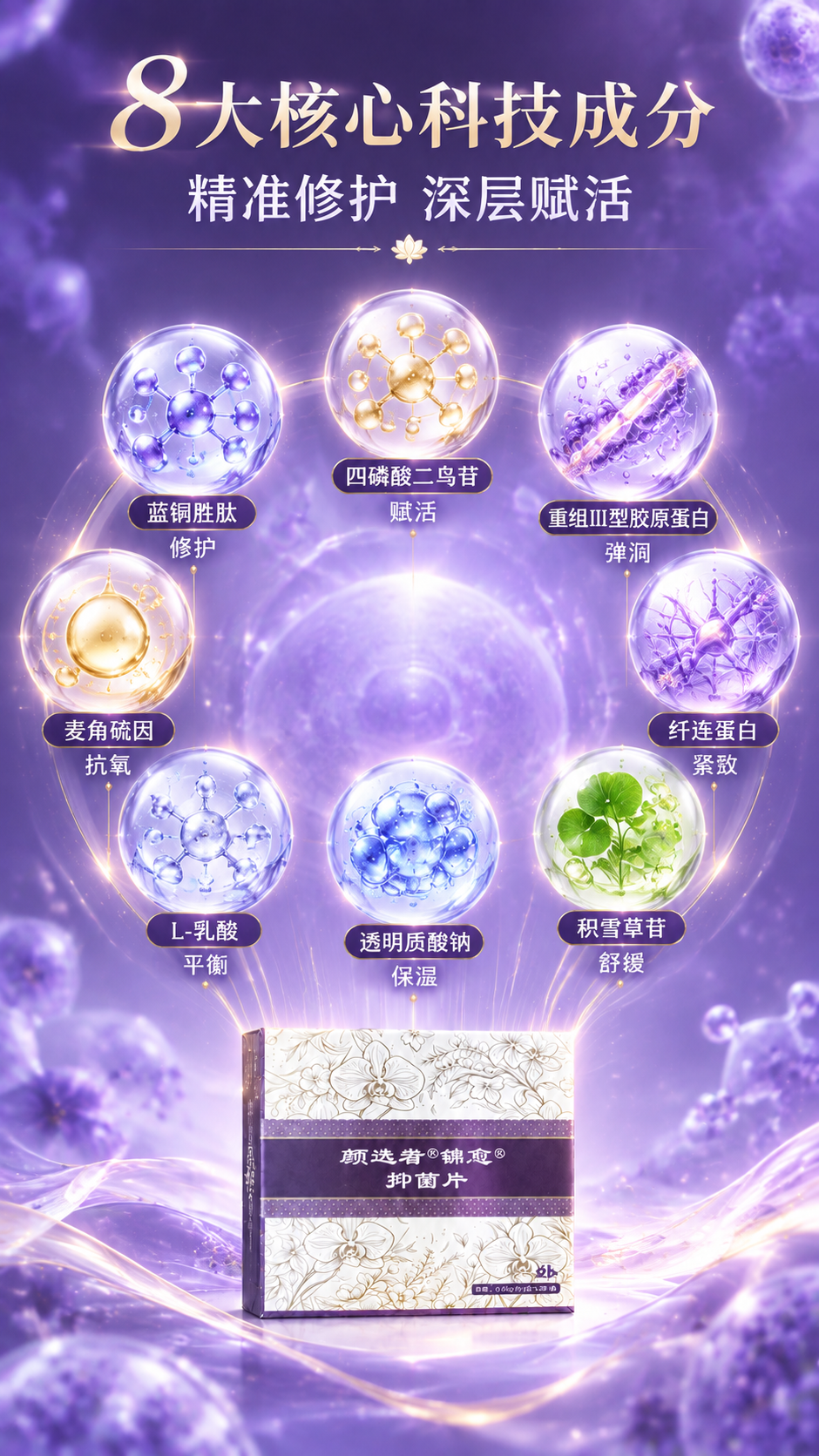 [商品] 使用【图1】颜选者®锦愈®抑菌片产品盒；保留包装盒的… - 图片创意预览