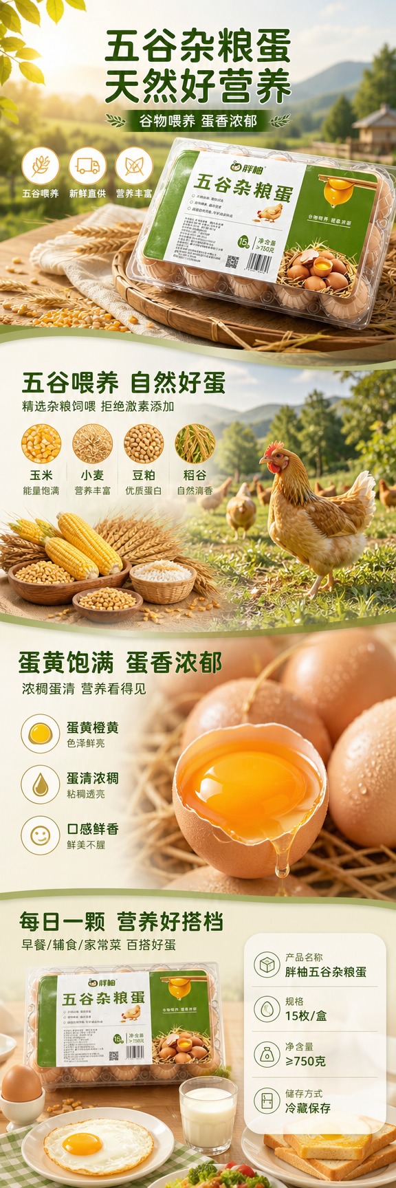 [商品] 使用【图1】胖柚五谷杂粮蛋透明塑料盒装（15枚装）；… - 图片创意预览