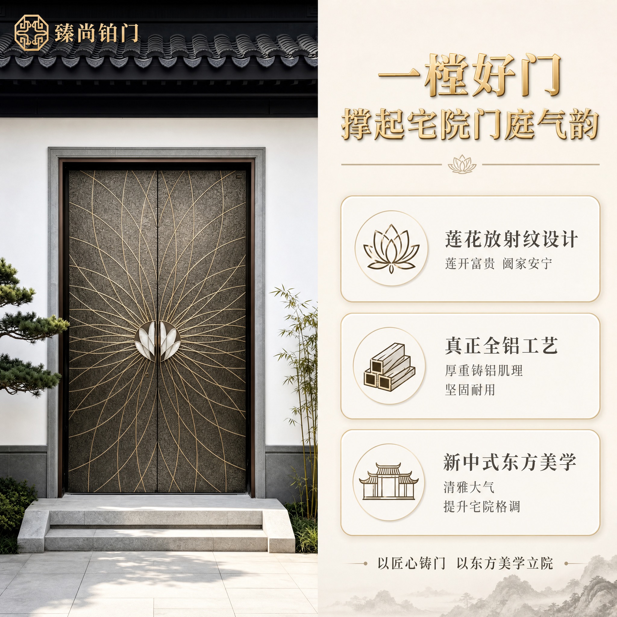 [主图-2] 核心亮点图，展示莲花放射纹设计的东方美学寓意与全… - 图片创意预览