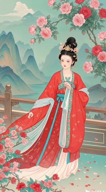 把图片中的花朵换成玫瑰花预览效果