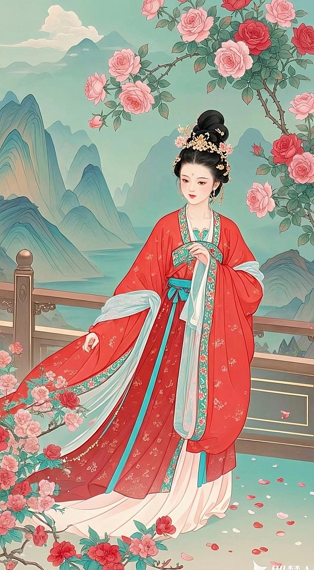 把图片中的花朵换成玫瑰花