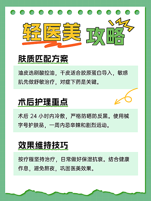 医美美容护肤知识科普简约风小红书配图