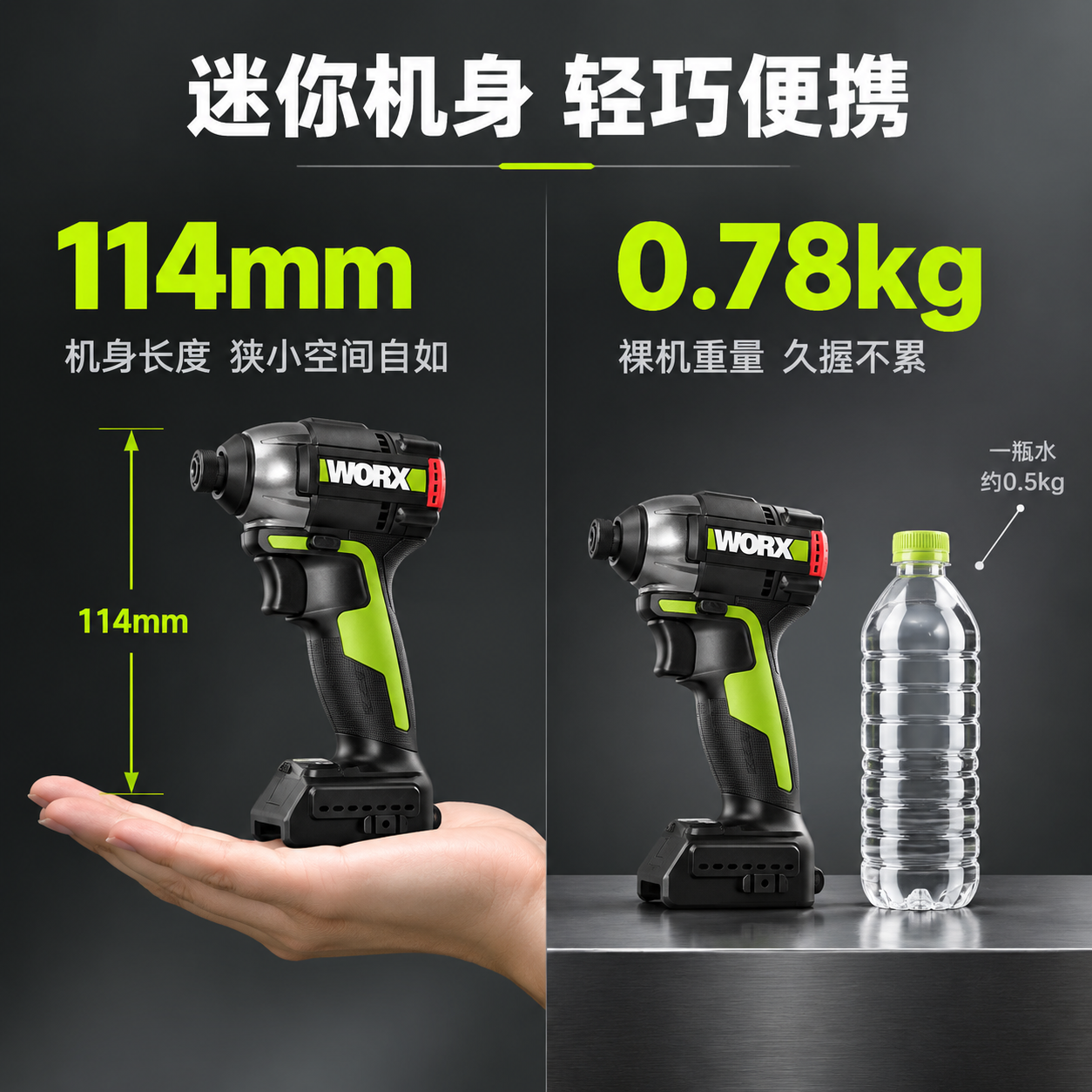 [主图-2] 迷你机身+超轻重量图，主题：114mm迷你机身… - 图片创意预览