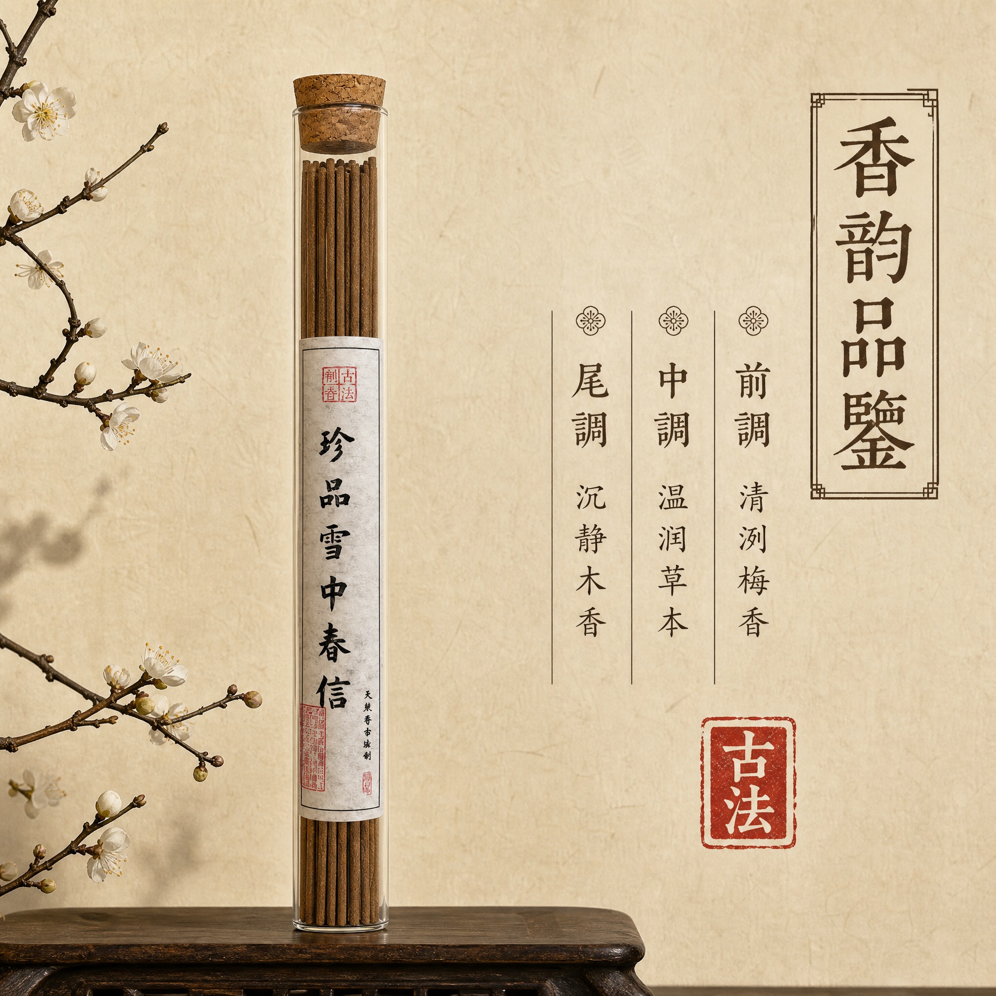 [主图-4] 雪中春信古方线香 香韵层次与品鉴说明图。 [统一… - 图片创意预览