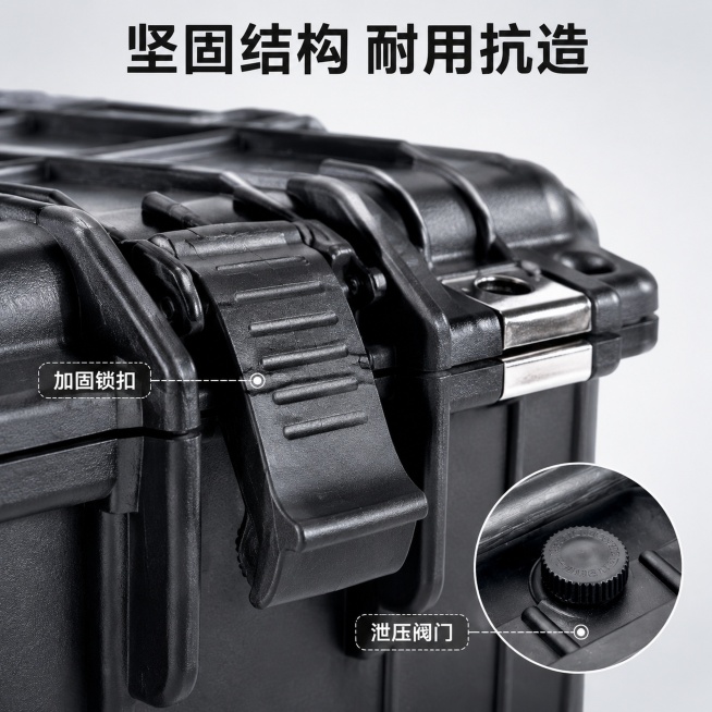 「图片1」「图片1」「图片1」「图片1」「图片1」，生成一套主图（5张），商品名称是多功能防护工具箱，卖点是抗压，防水，DIY海绵内衬，根据放入的物品来DIY海绵内衬，适配京东平台，主图比例为1:1预览效果