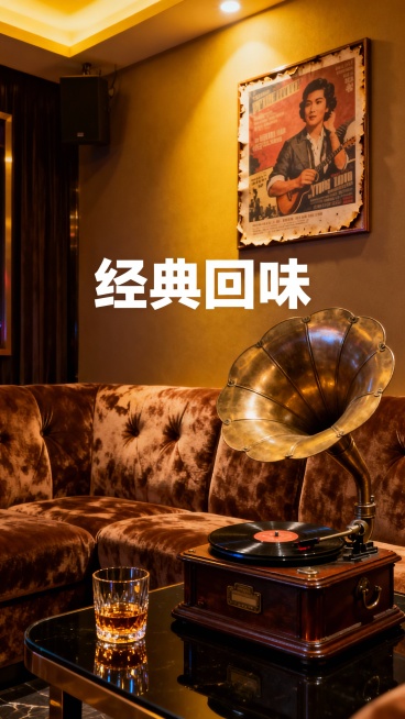 生成50张商务KTV的照片，图片加入一些文字预览效果