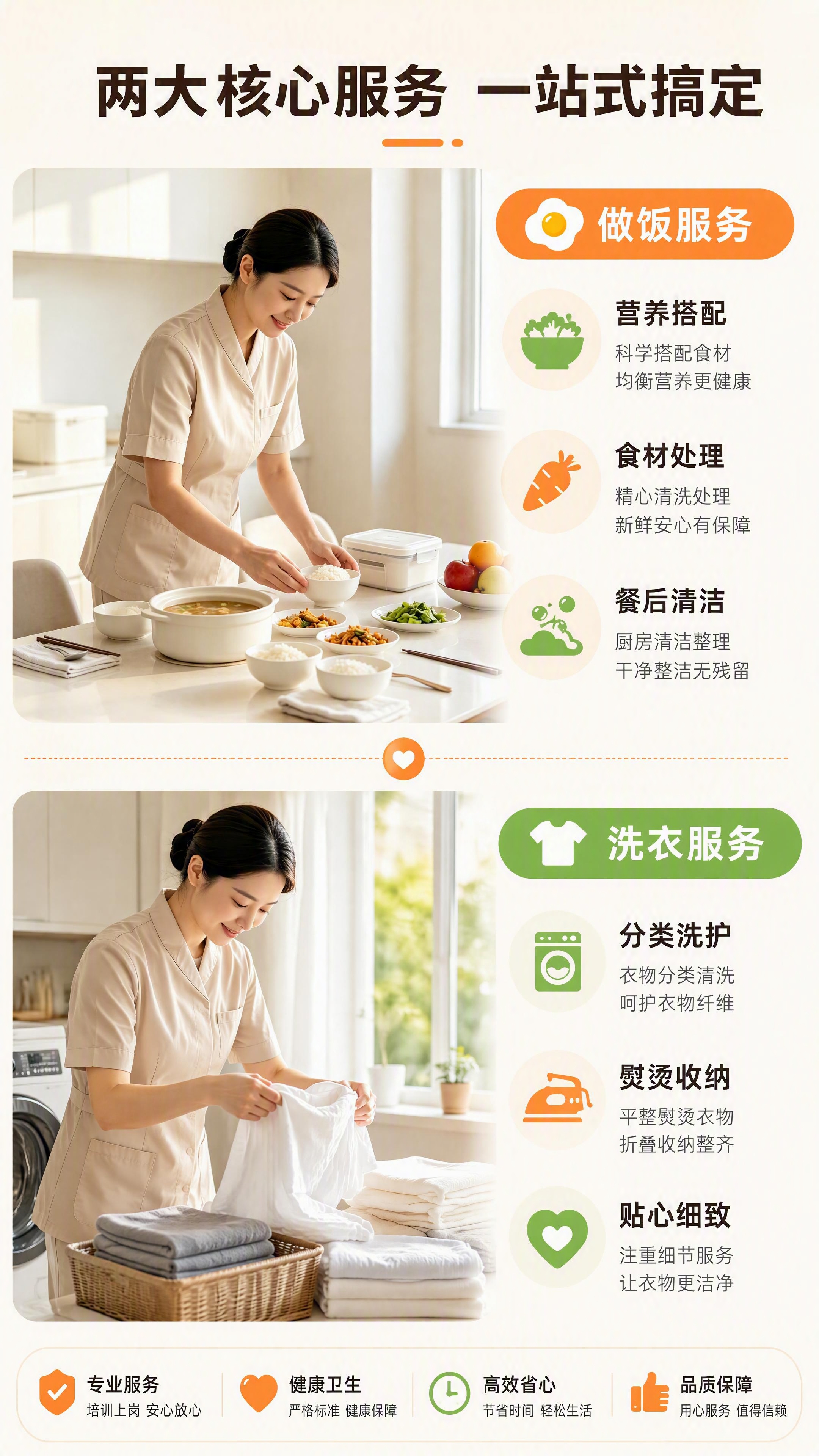 [第3张] 服务内容页-洗衣做饭两大核心服务模块拆解。本张使用… - 图片创意预览