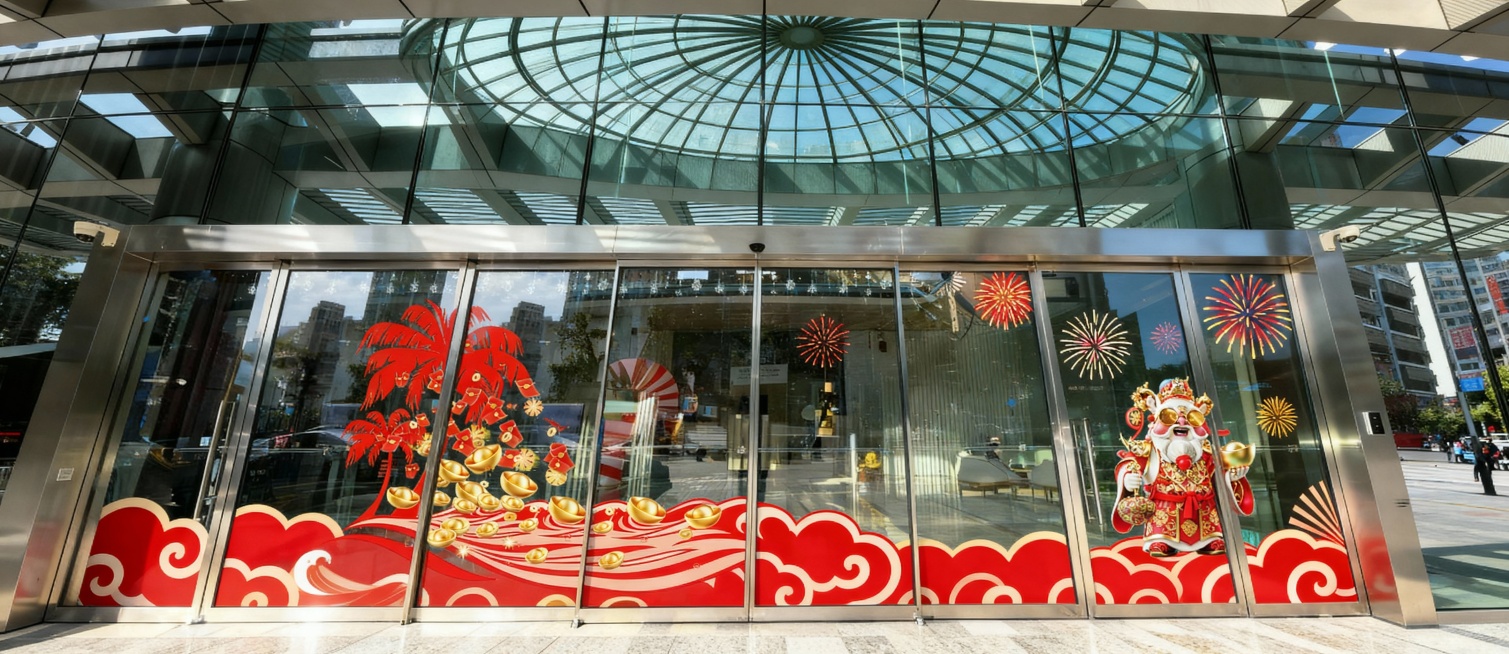 把这张图贴到玻璃上预览效果