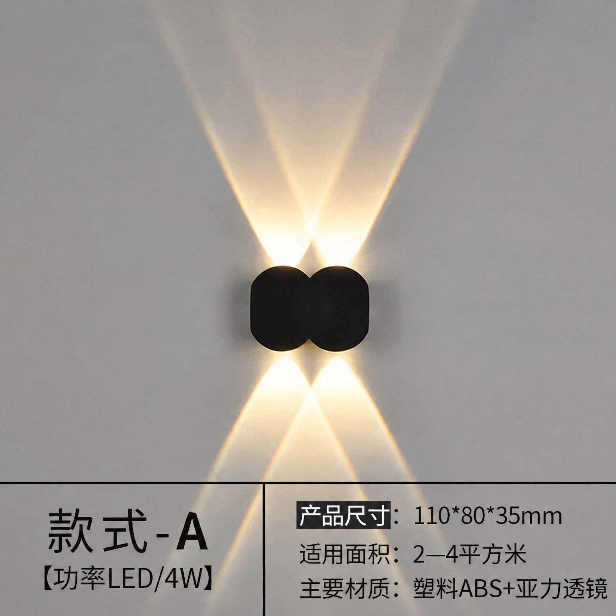 将图片底部文字中的“压铸铝”替换为“塑料ABS”，其余文字、布… - 图片创意预览