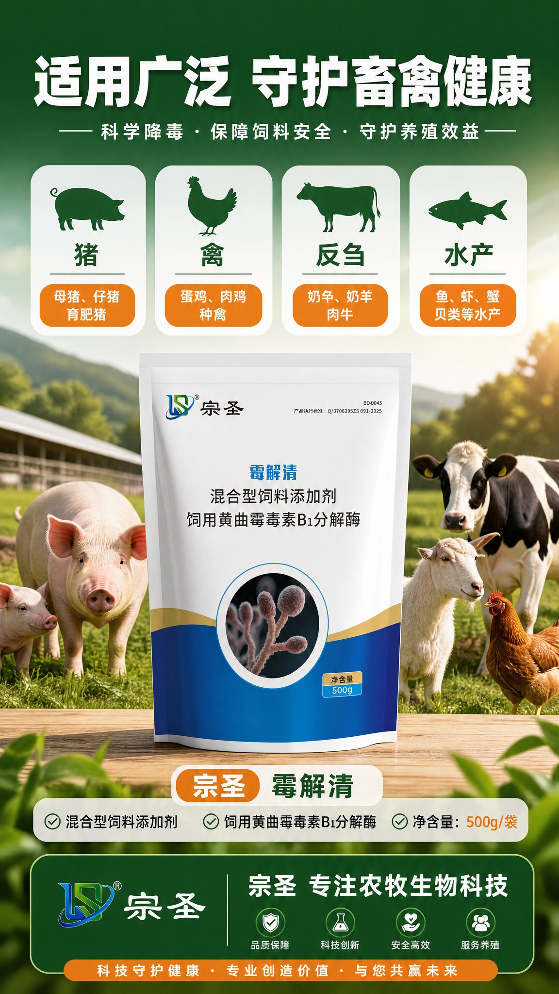 [商品] 使用【图1】宗圣霉解清产品包装袋；产品居中展示，占画… - 图片创意预览