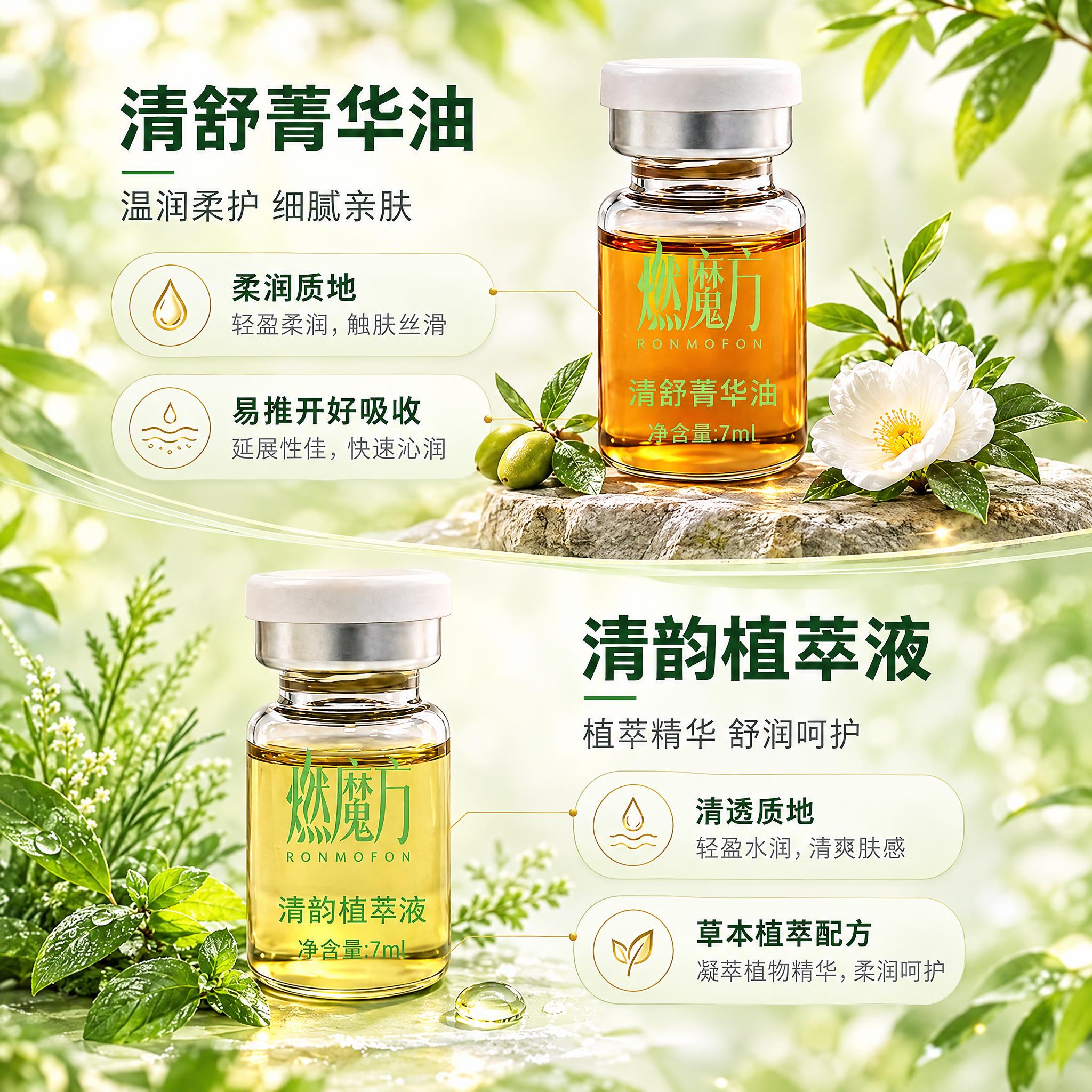 保持原图的两款产品展示与各自卖点内容不变，重新构图为1:1正方… - 图片创意预览