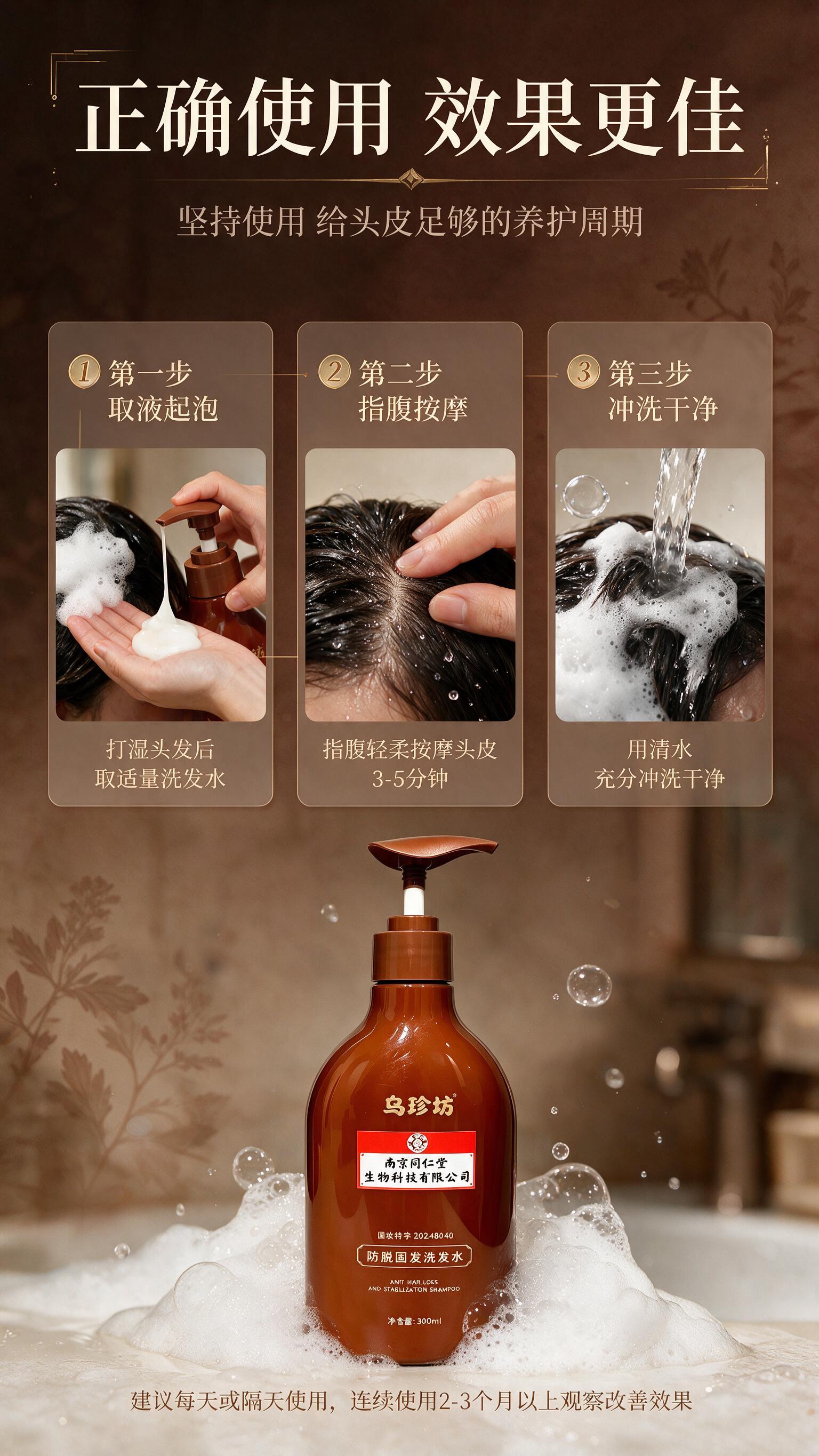 [商品] 使用【图1】南京同仁堂乌珍坊防脱固发洗发水单瓶；保留… - 图片创意预览