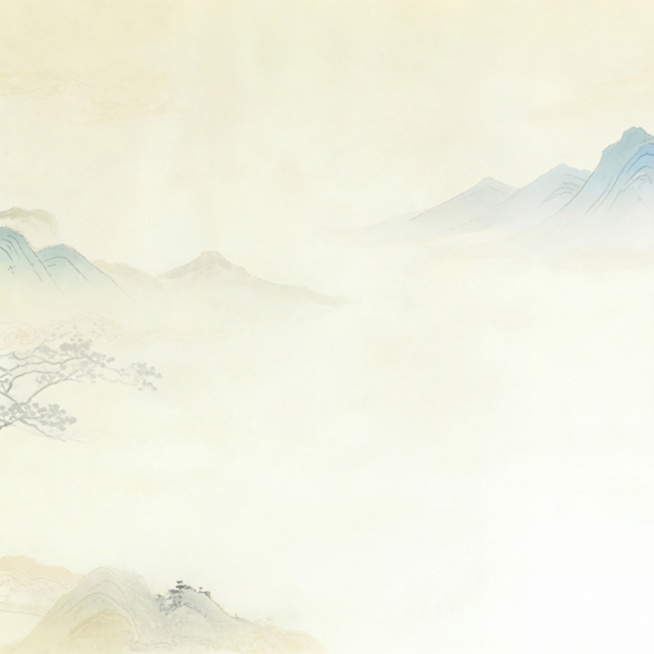 基于原图，移除红框里的卡片内容，将红框区域填充为和原背景相同风格的浅米黄色淡色国风水墨山水背景，保留原来的远山纹理和纸张质感，保持整体风格统一，和原图背景一致预览效果