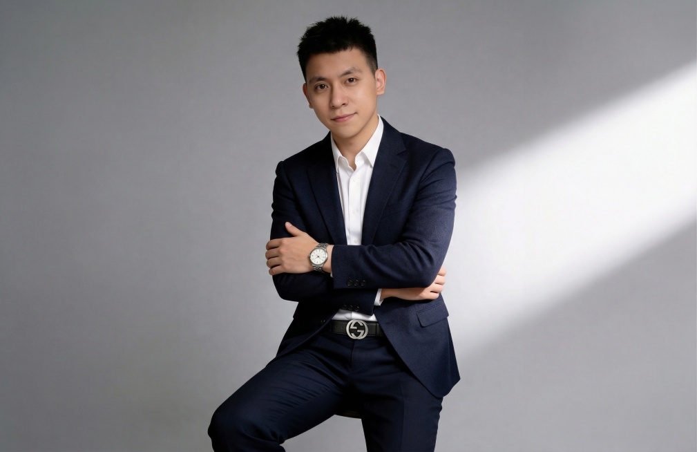 将图中人物原来的金色腰带替换为参考图里的黑色双G金属扣皮带，保持整体画质和构图不变，其他部分保持原样预览效果