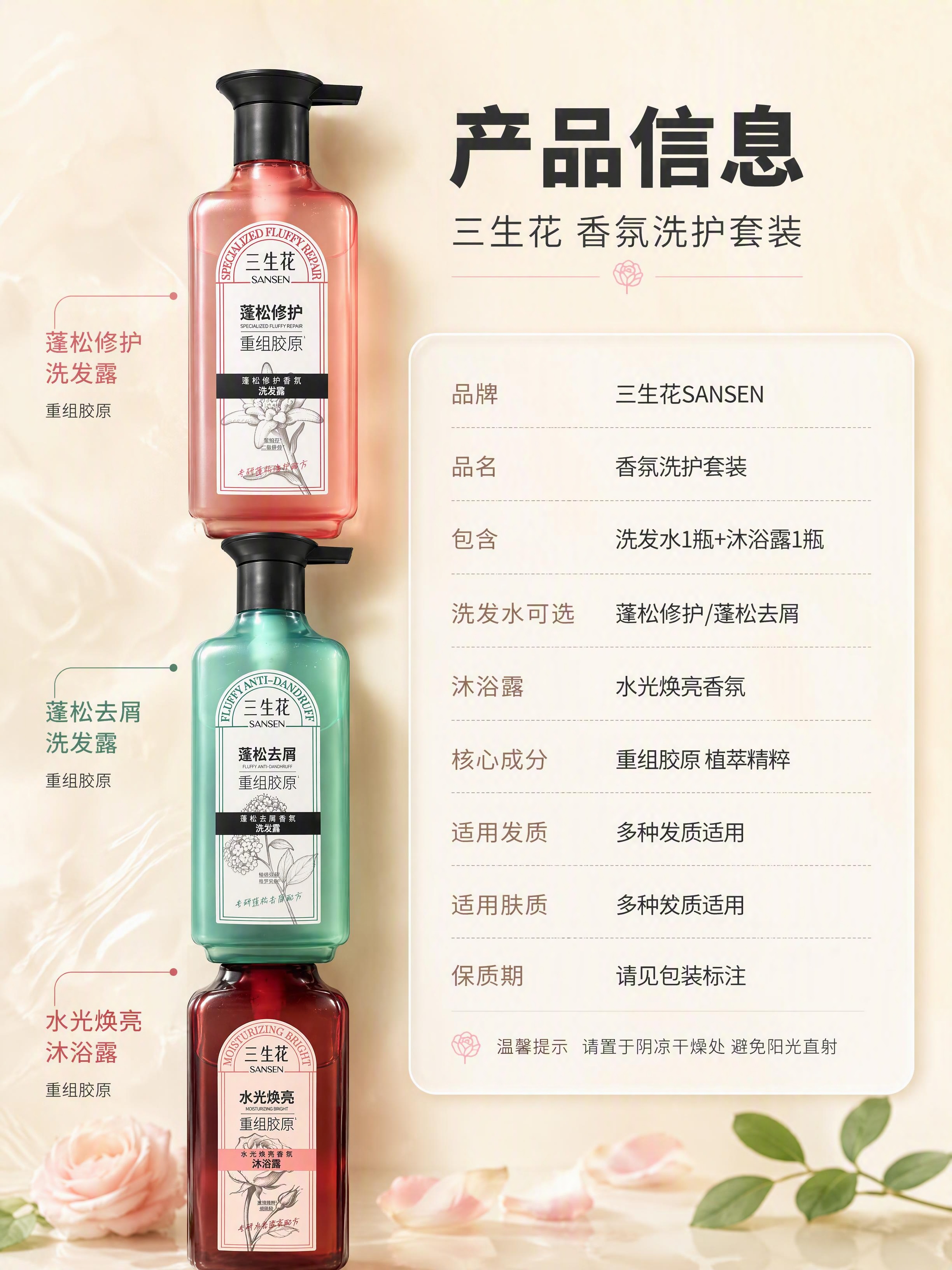 [商品] 使用【图1】粉色洗发露、【图2】绿色洗发露、【图3】… - 图片创意预览