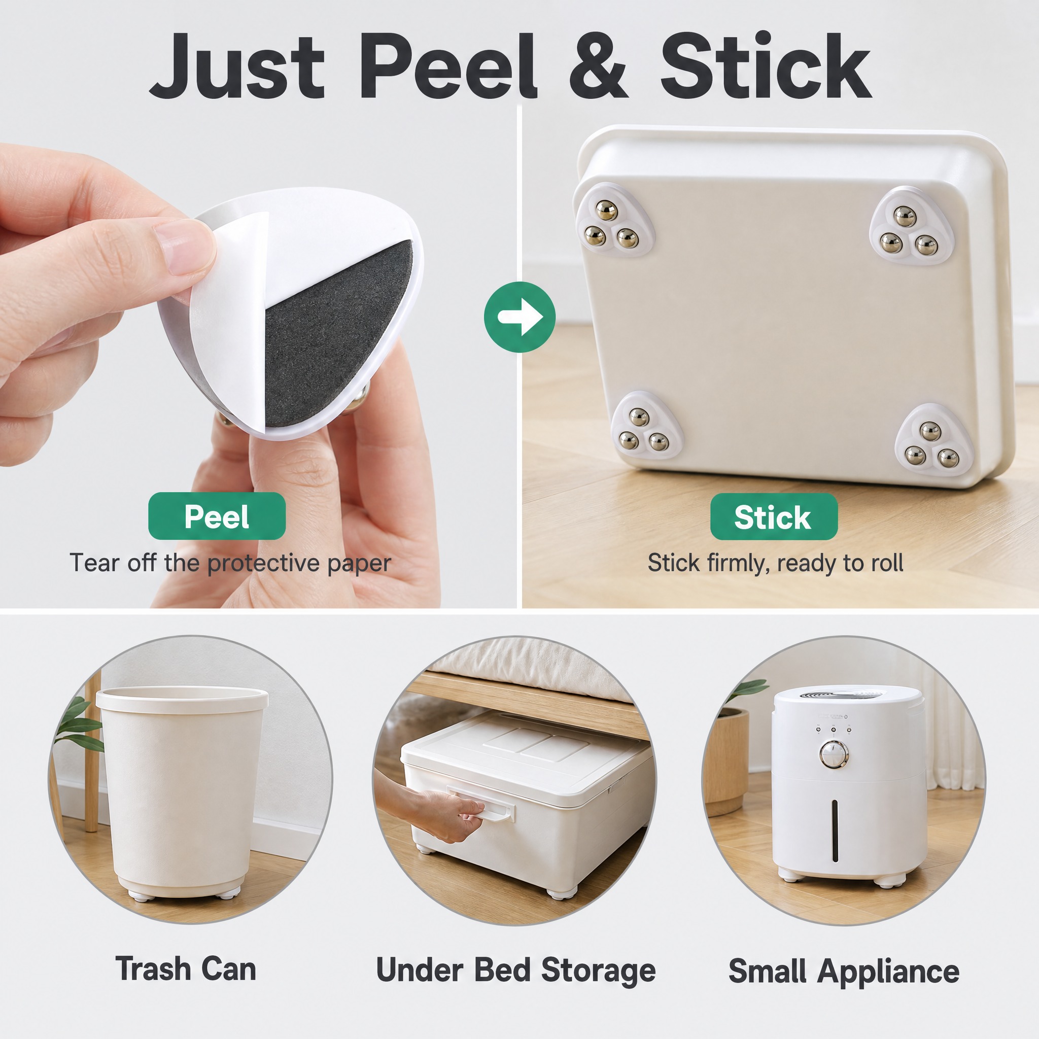 [主图-4] Self Adhesive Caster Whe… - 图片创意预览