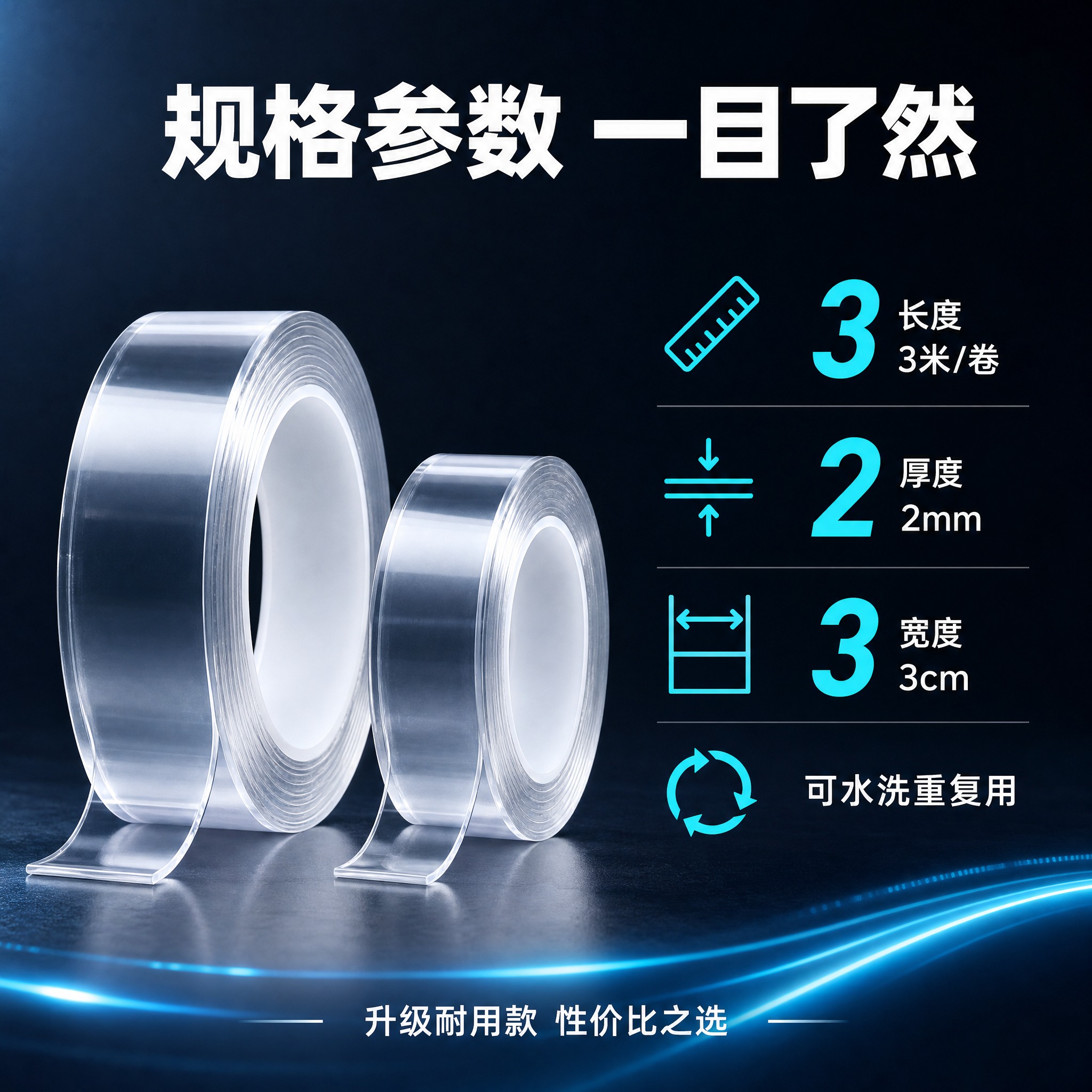 [主图-5] 纳米胶规格参数与套装展示图，帮助用户了解产品信息… - 图片创意预览
