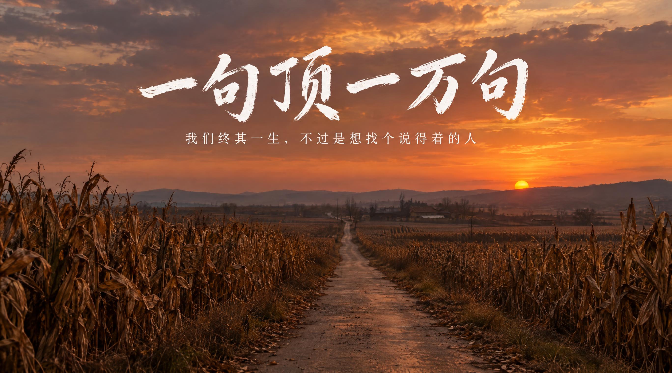 公众号封面图，文艺深沉风格。画面中央是一条延伸向远方的中国北方… - 图片创意预览