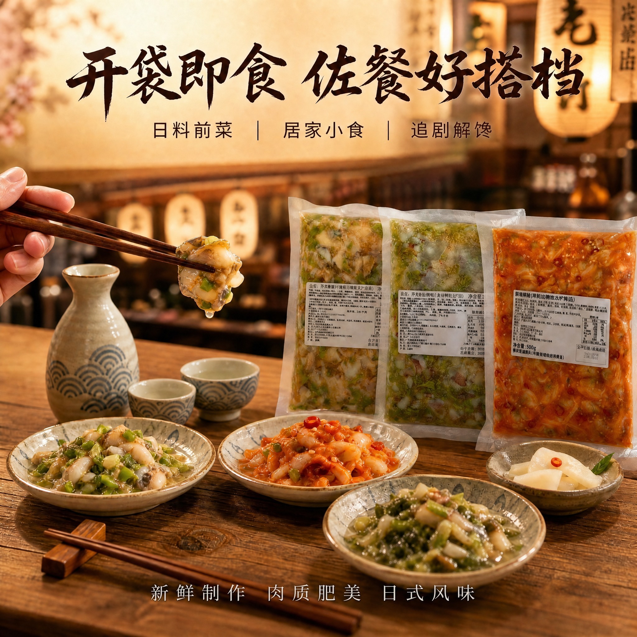 保持图片中所有元素、布局、颜色、字体、背景、食物、餐具、人物手… - 图片创意预览