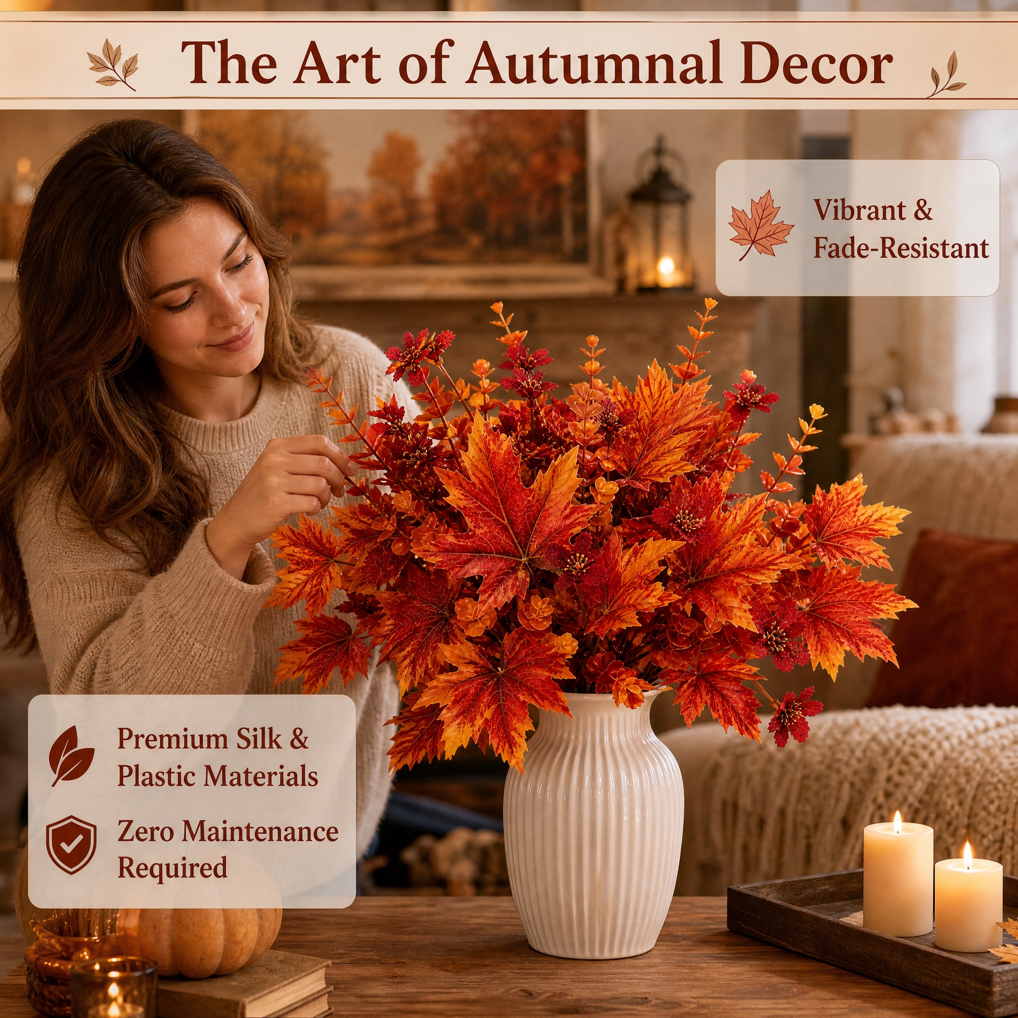 Warm cozy living room interior,… - 图片创意预览