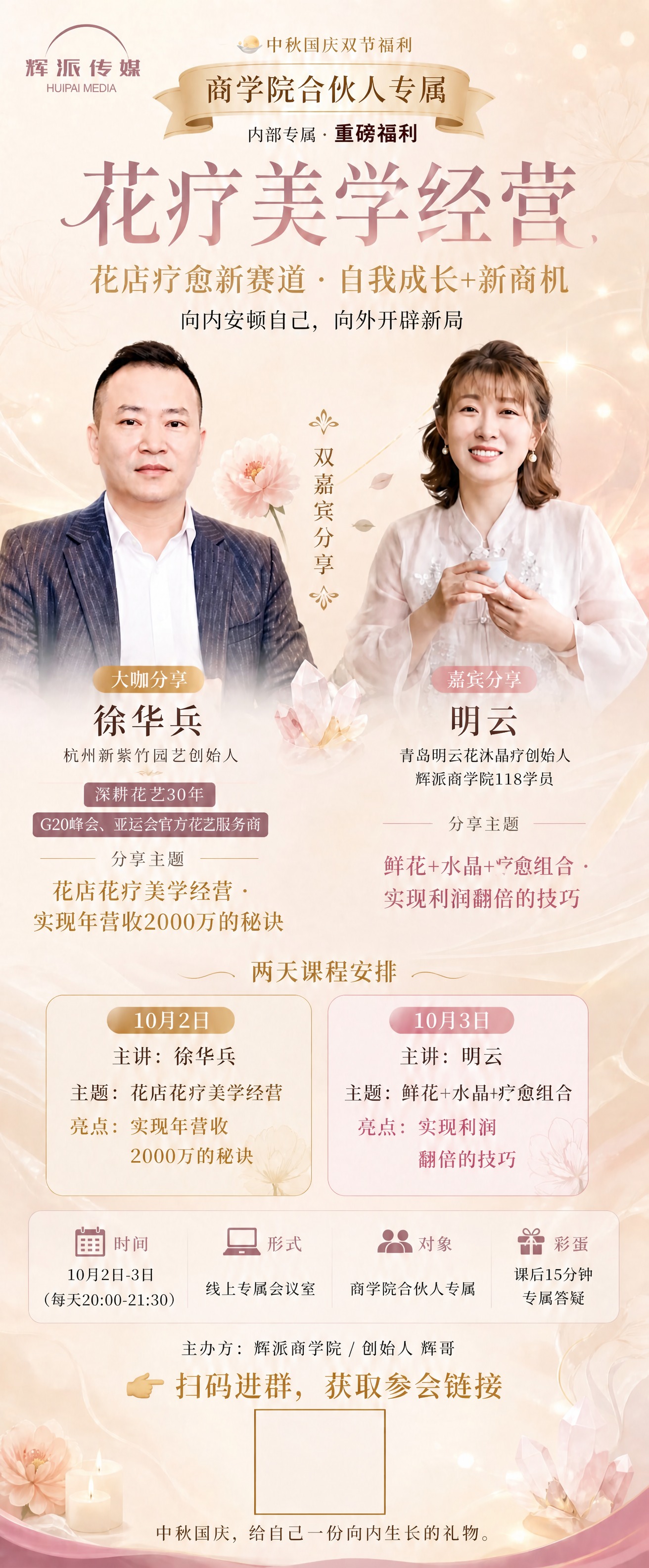 基于这张花疗美学经营海报，只修改以下3处文字内容，其他所有元素… - 图片创意预览