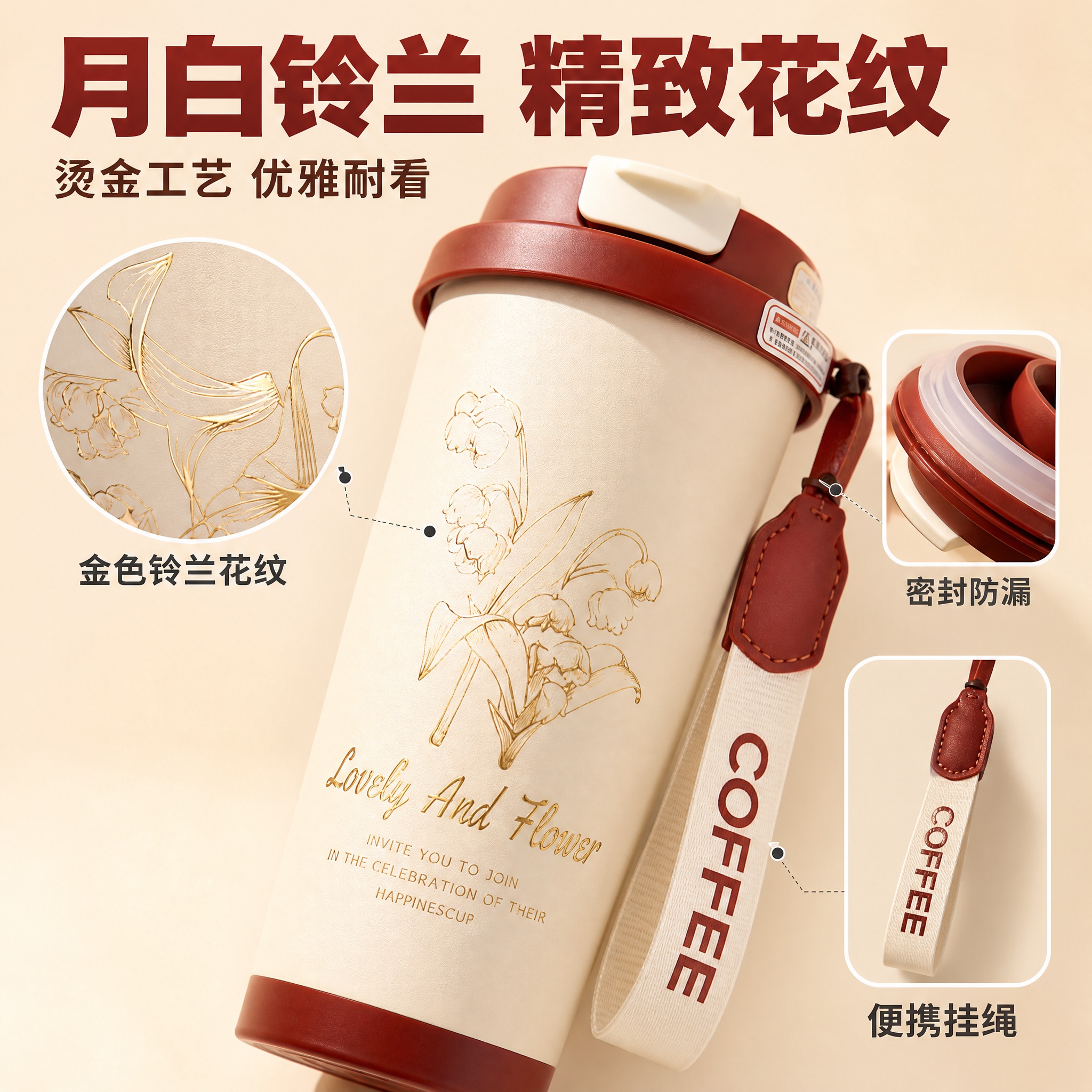 [主图-3] 材质细节与工艺品质 月白铃兰花纹细节特写，突出精… - 图片创意预览