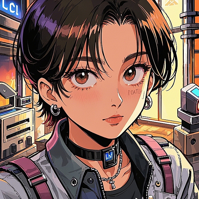 未来感动漫风少女，科技元素与机能装结合，展现潮流与前卫设计。