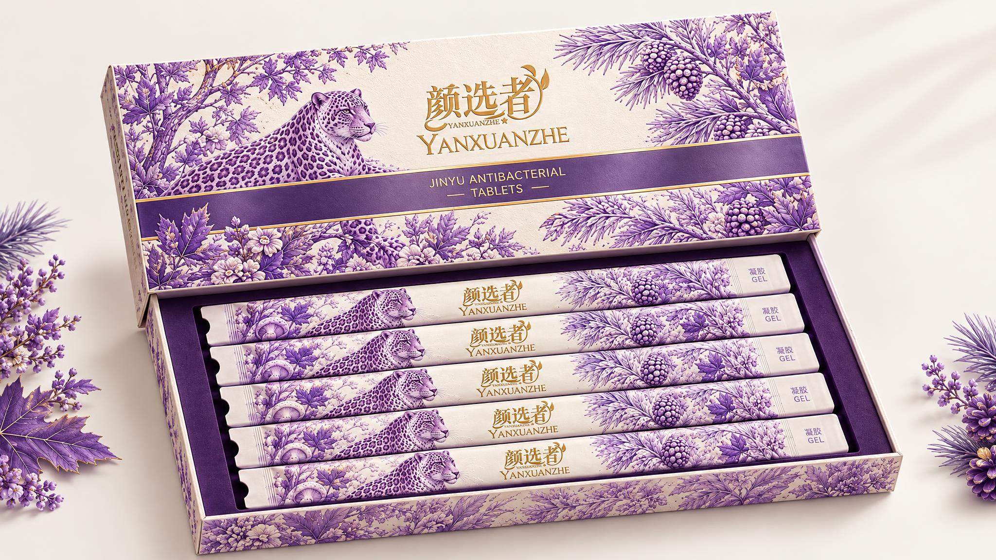 翻盖式长方形凝胶产品包装盒，盒盖打开状态，长宽比例5:3宽扁横… - 图片创意预览