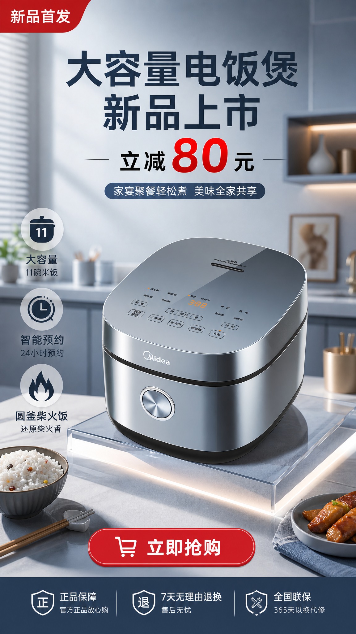 电商商品营销海报，9:16竖版，写实商业摄影风格，生活展台型视… - 图片创意预览