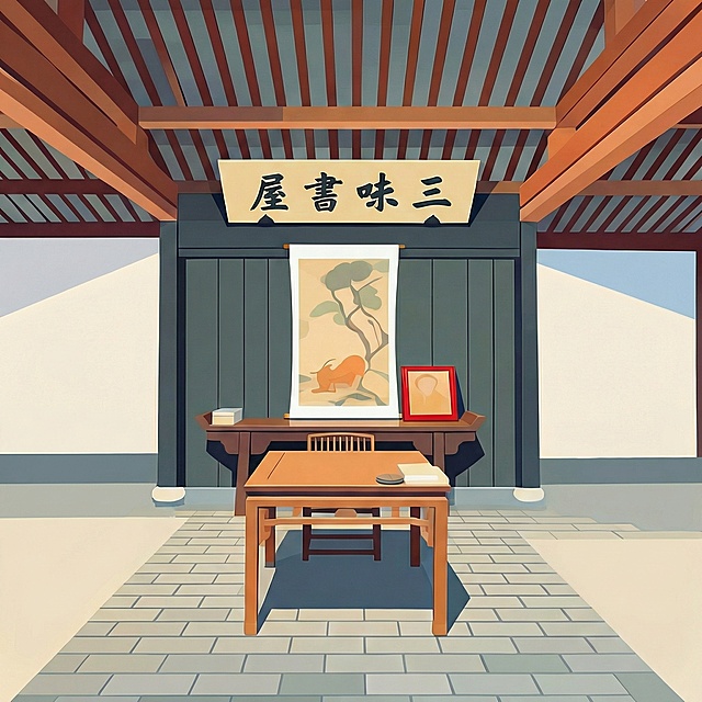 除了画面中间的，把左右的桌椅去掉