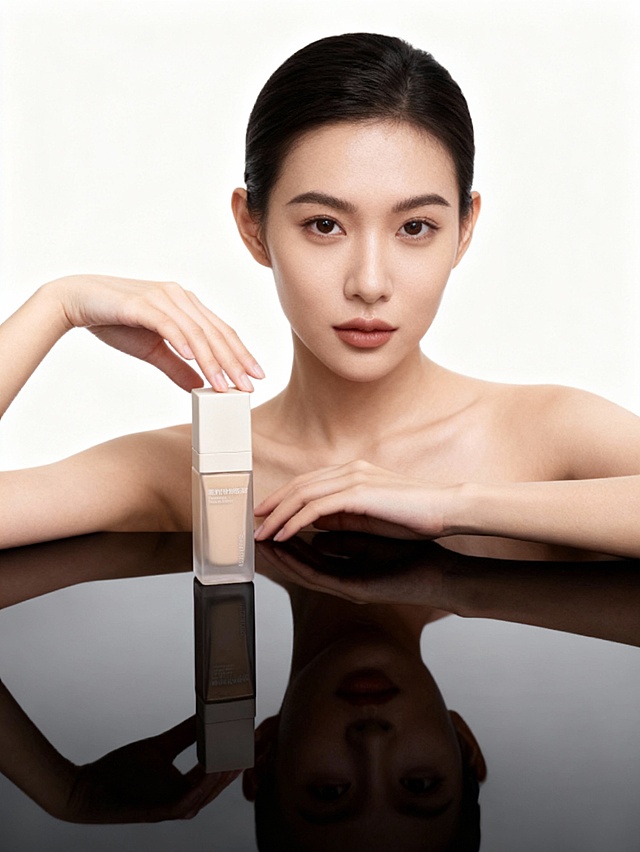 模特镜面展示·美容美妆·商品图