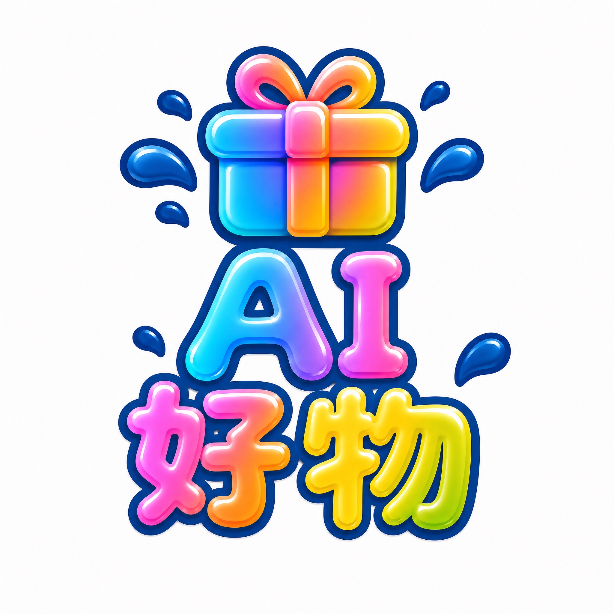 白色背景，干净的背景，按键图标设计，液态水花泼溅果冻风格，与参… - 图片创意预览