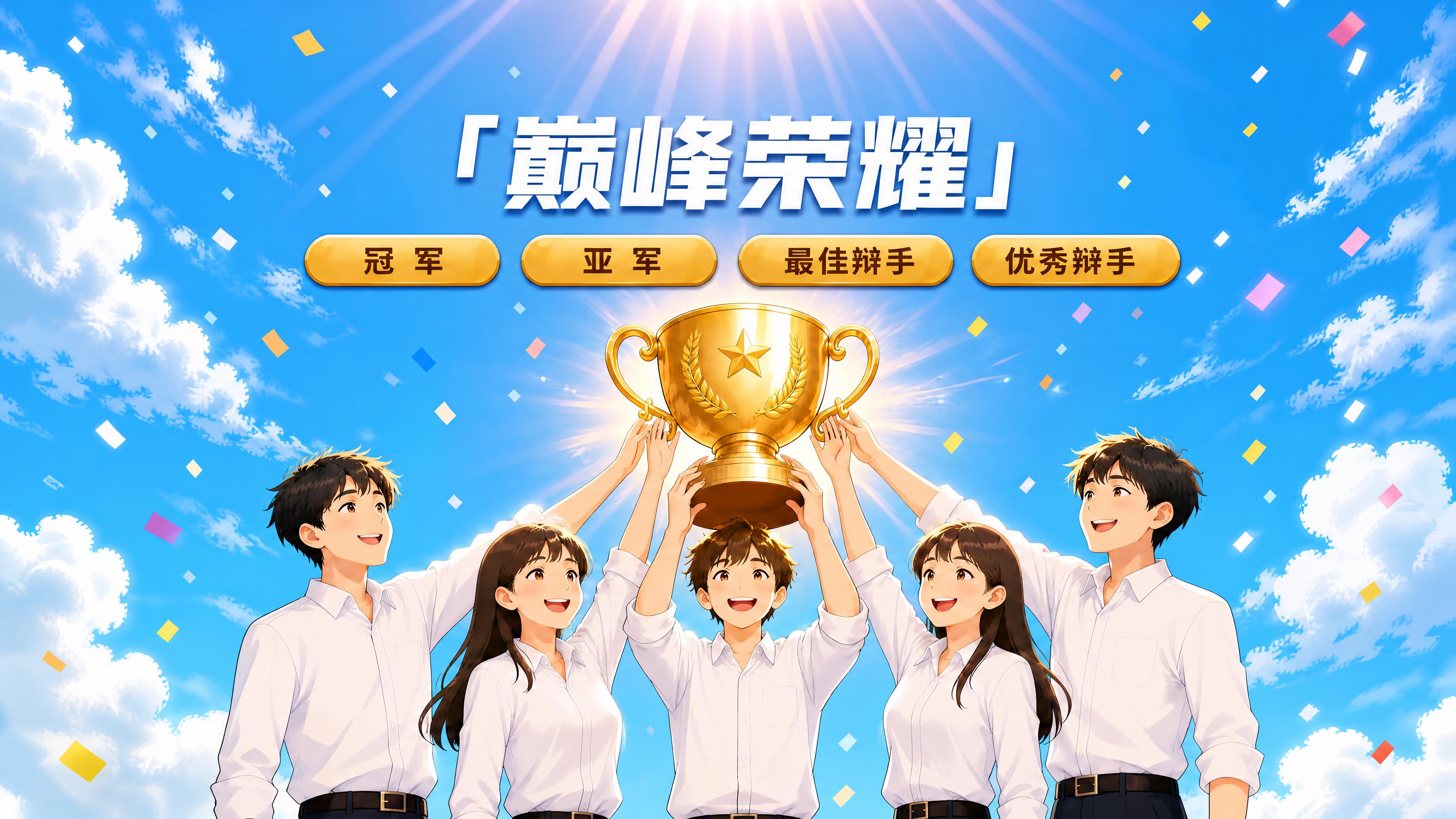 基于参考图微调：1. 将顶部'巅峰荣耀'四个大字稍微缩小一点，… - 图片创意预览