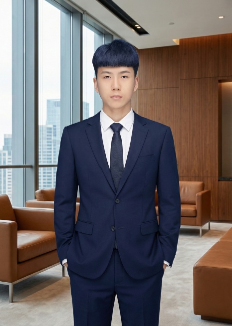 根据人物面部特征，生成人物全身职业照，风格要高级预览效果