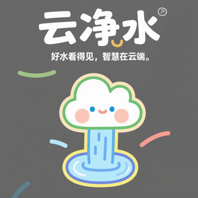 参考图片设计

大标题：云净水
好水看得见，智慧在云端。预览效果