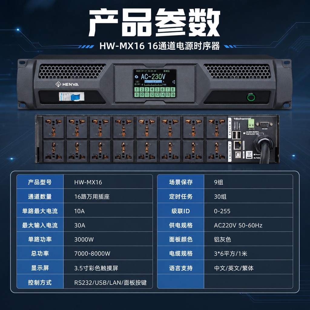 [商品] 使用【图1】16通道电源时序器HW-MX16正面+背… - 图片创意预览