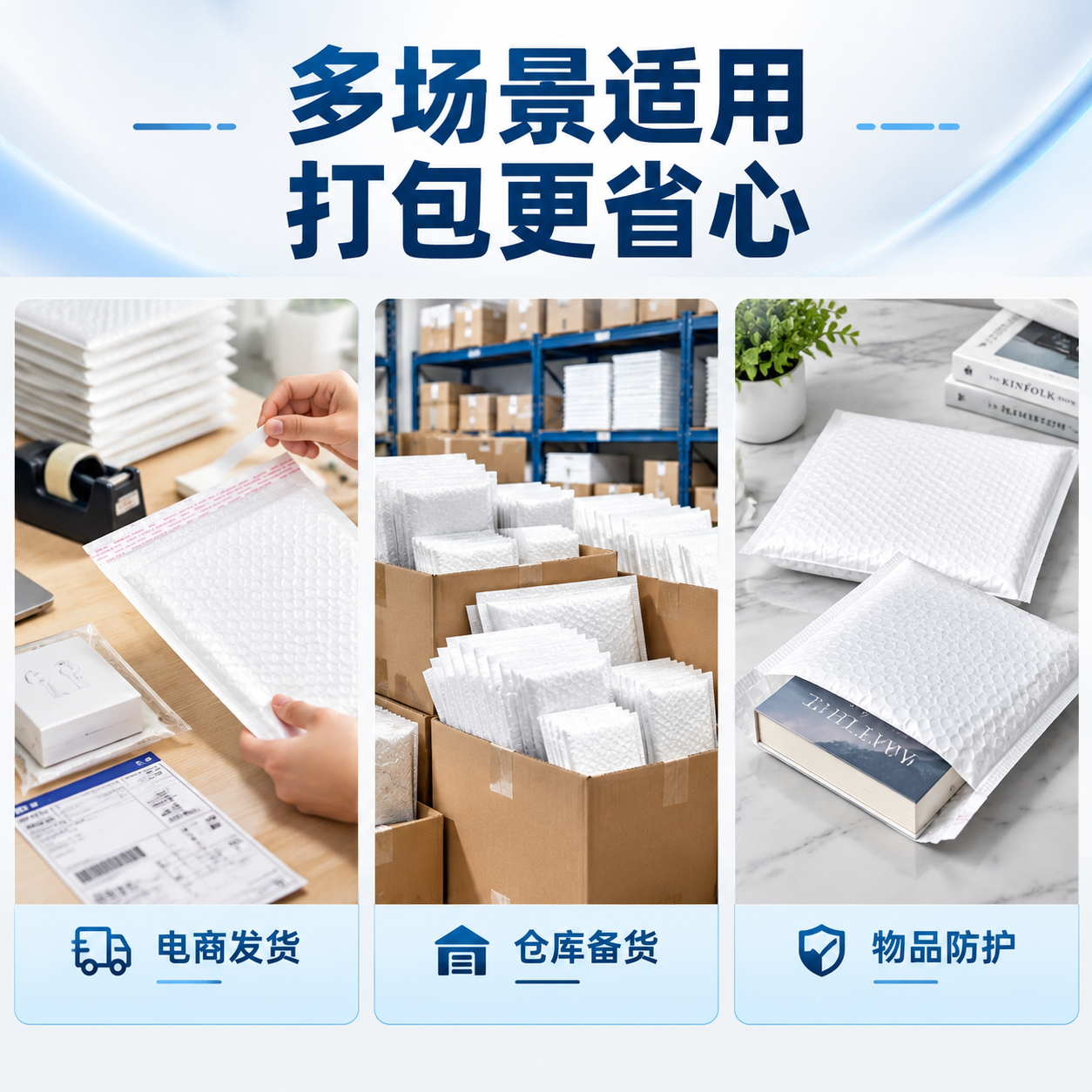 [主图-4] 场景与使用体验，主题：多场景适用 打包发货好帮手… - 图片创意预览