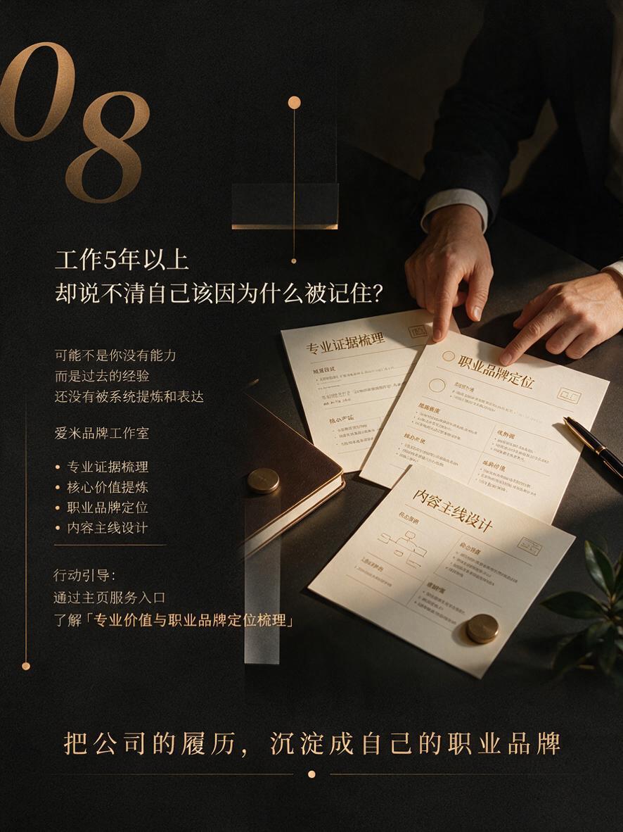 小红书图文第8页（服务承接页），尺寸1080×1440，深黑暖… - 图片创意预览