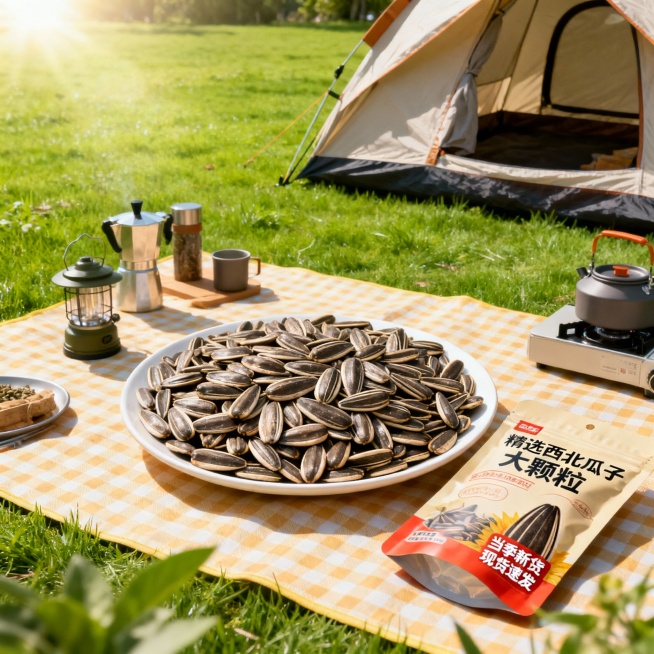 生成三张不同场景的葵花籽电商主图，精选西北瓜子，颗粒饱满，大颗粒，只卖精选今年当季新货，现货速发，生瓜子预览效果