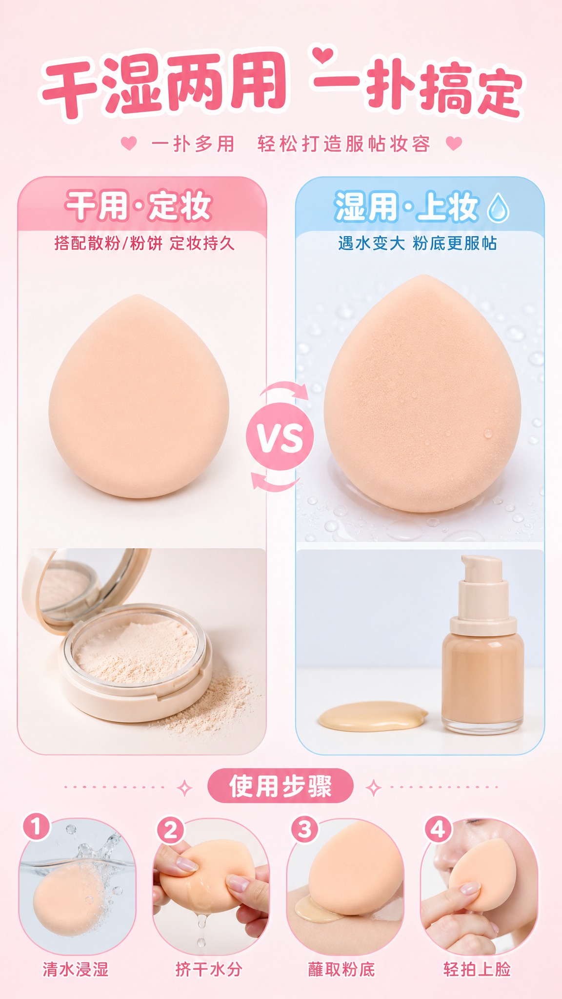 [商品] 使用【图4】粉扑肤色海绵面；保留水滴形轮廓、亲水性聚… - 图片创意预览