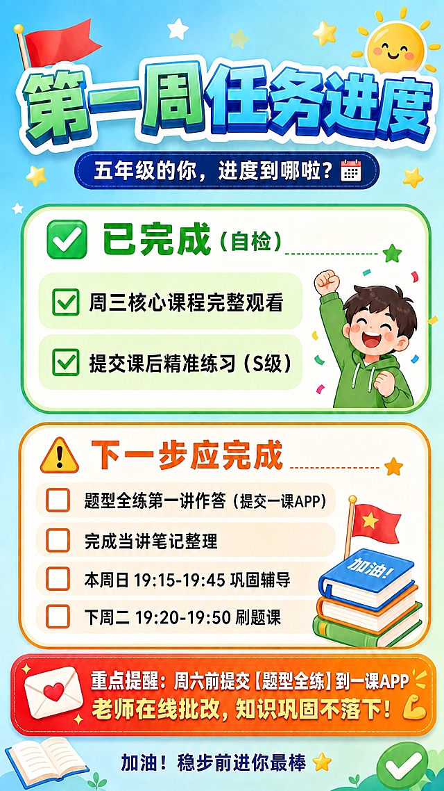 将图片中已完成部分的"周四核心课程完整观看"修改为"周三核心课程完整观看"，只改"周四"两个字为"周三"，其他所有内容、排版、颜色、风格完全保持不变，文字位置和大小完全一致。