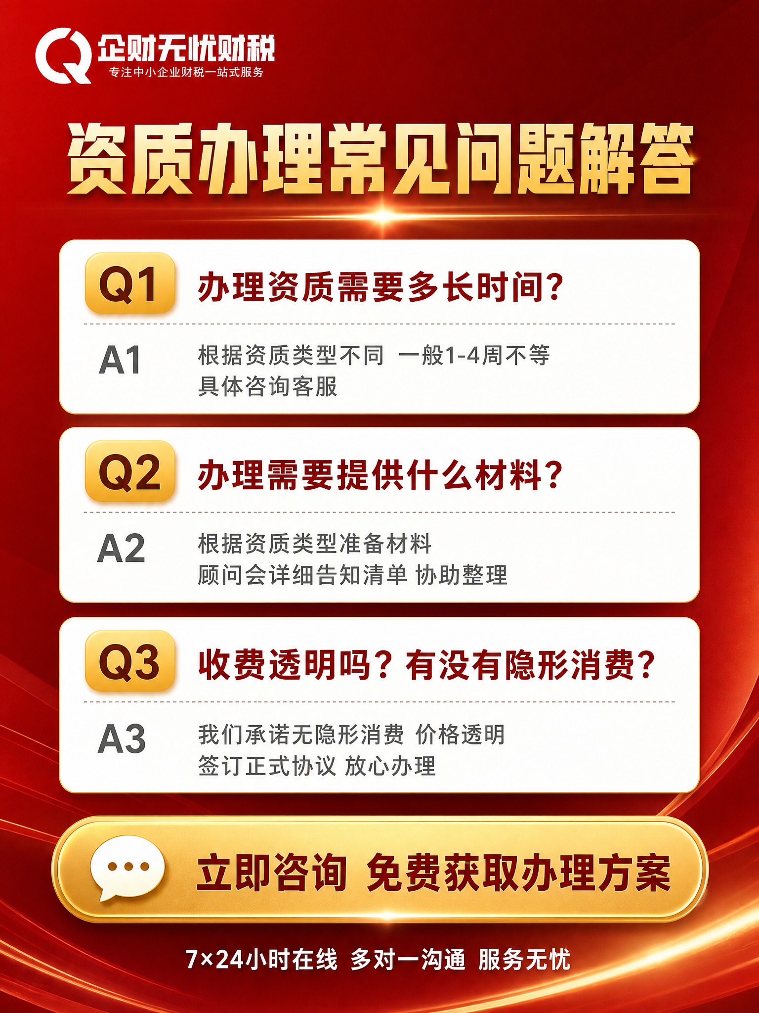 【主图8-3:4】企财无忧财税 常见问题与行动号召 竖版种草。… - 图片创意预览