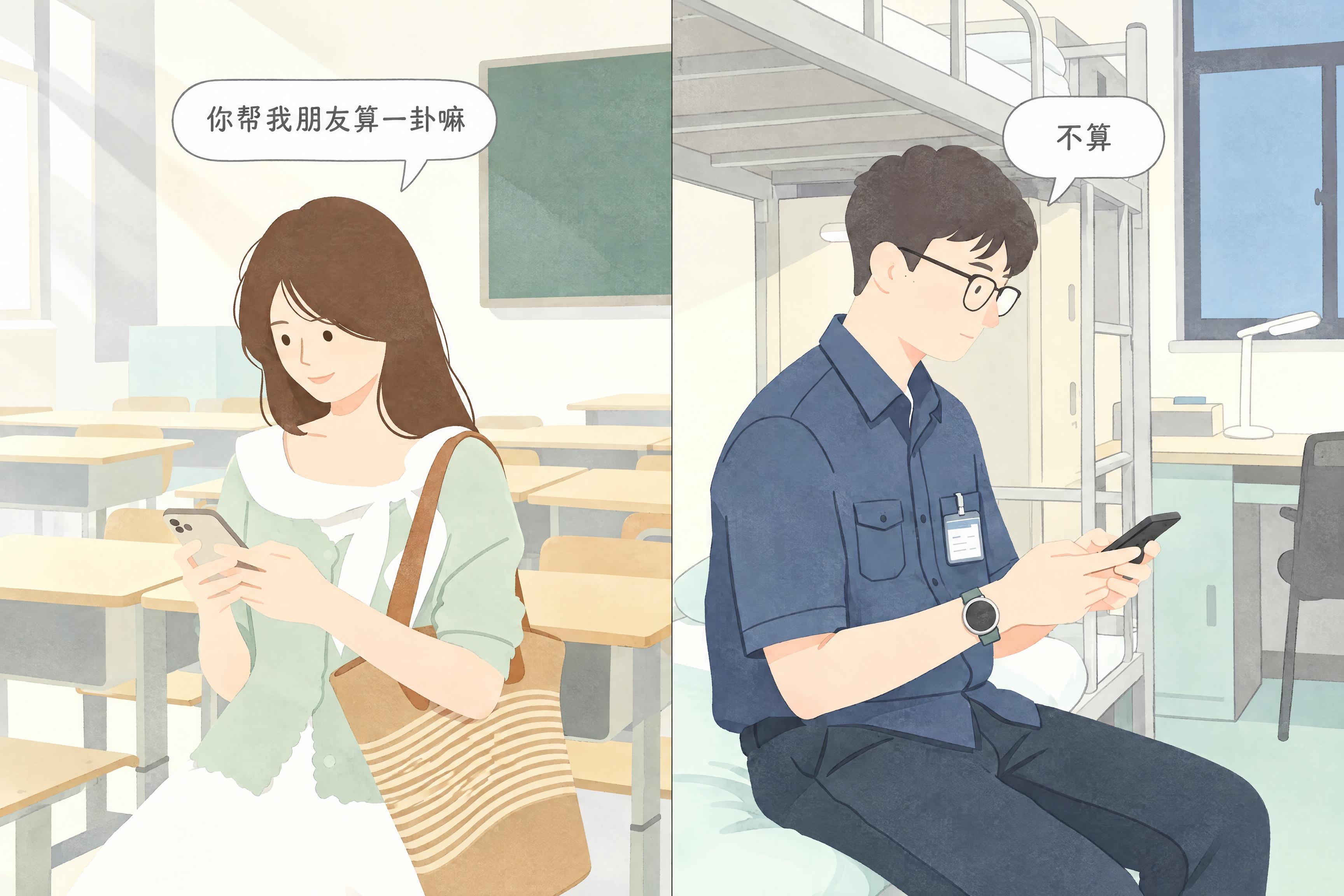 参考这两张同系列治愈风插画，排成一张 3:2 横版绘本跳页（左… - 图片创意预览