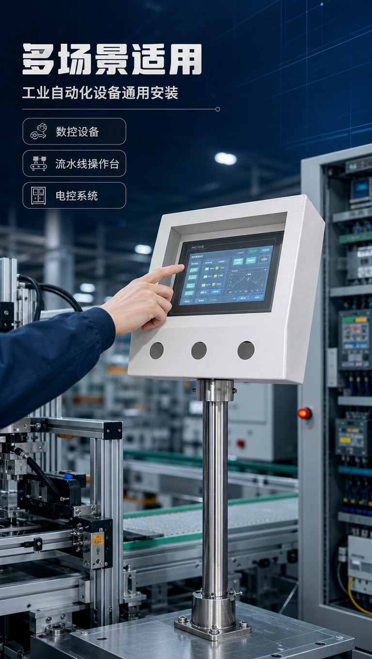 [商品] 使用【图1】触摸屏安装盒立式支架款；保留白色方形箱体… - 图片创意预览