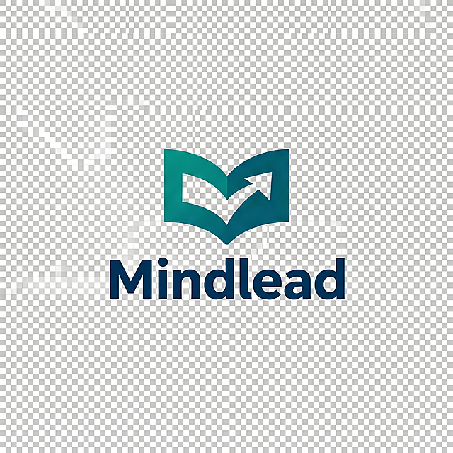 提取左侧Mindlead教育咨询公司Logo，生成单独的1:1透明背景图，保留原有的深蓝绿色设计风格和品牌文字