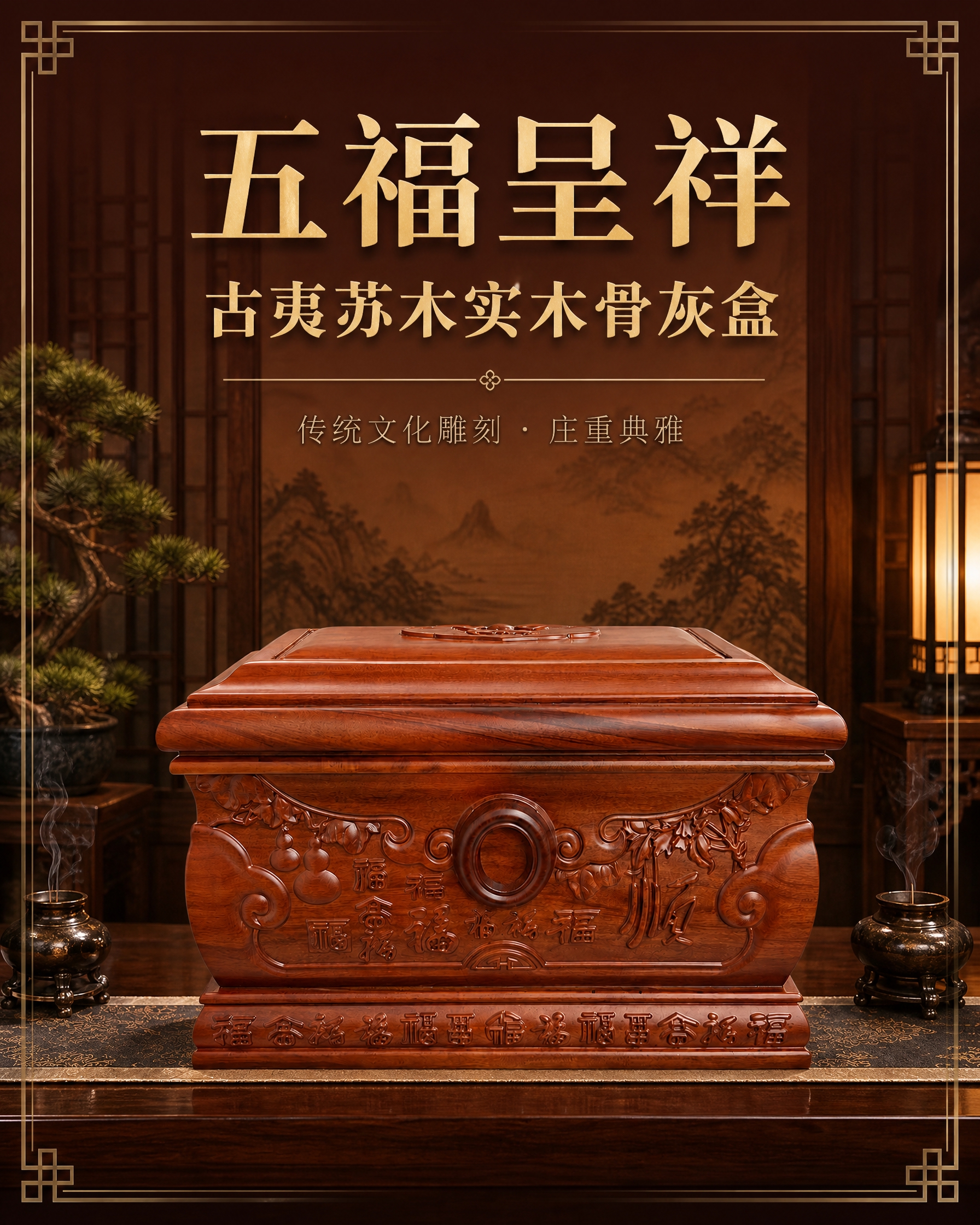 [主图-1 790×1000] 首图点击率，主题：五福呈祥 古… - 图片创意预览