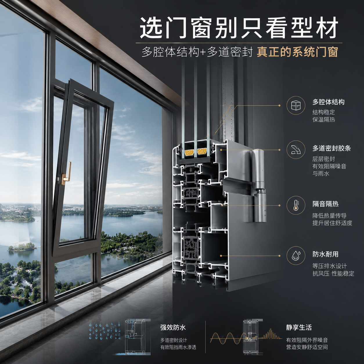 [主图-2] 系统门窗技术亮点 多腔体结构密封性能主图 [统一… - 图片创意预览