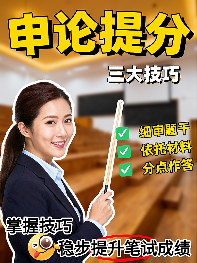 考公申论提分知识技巧干货科普攻略分享小红书封面
