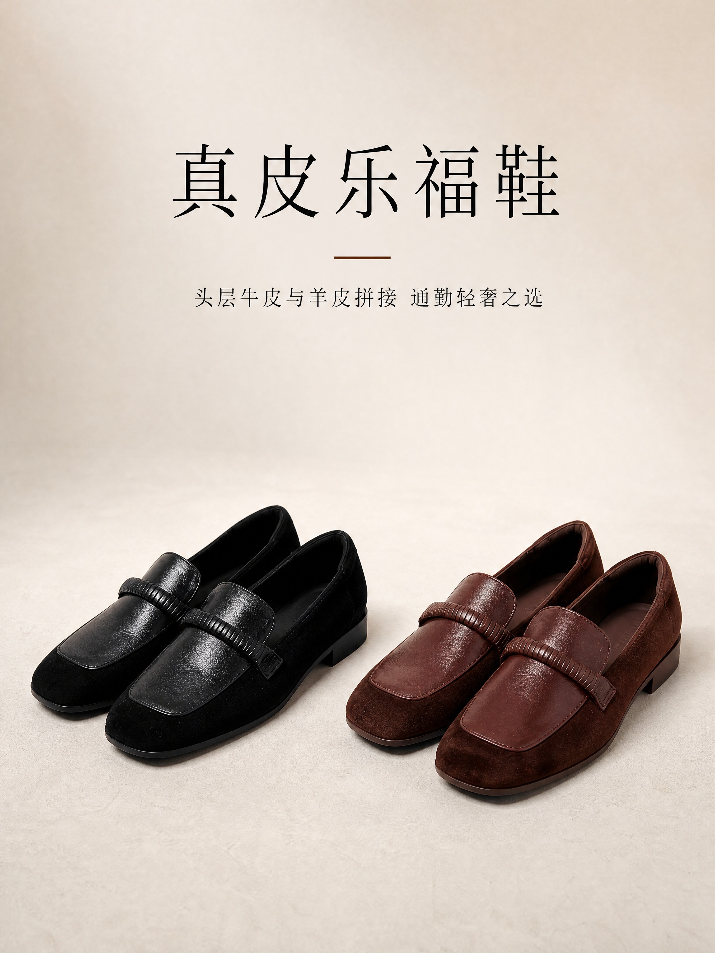 [商品] 使用【图1】黑色乐福鞋与【图7】棕色乐福鞋；保留鞋型… - 图片创意预览