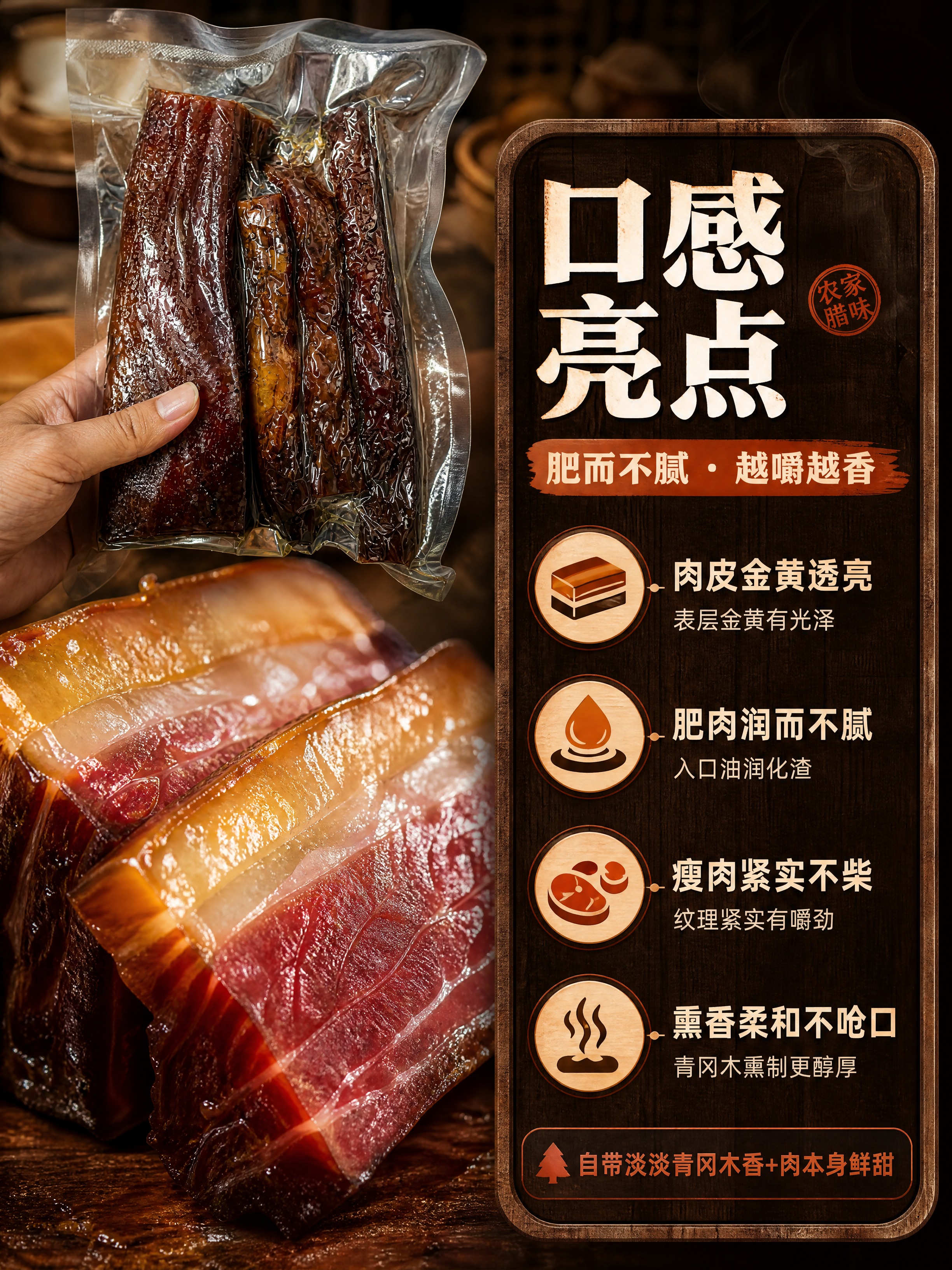 [商品] 使用【图6】手持真空包装腊肉图；保留腊肉深褐油亮色泽… - 图片创意预览